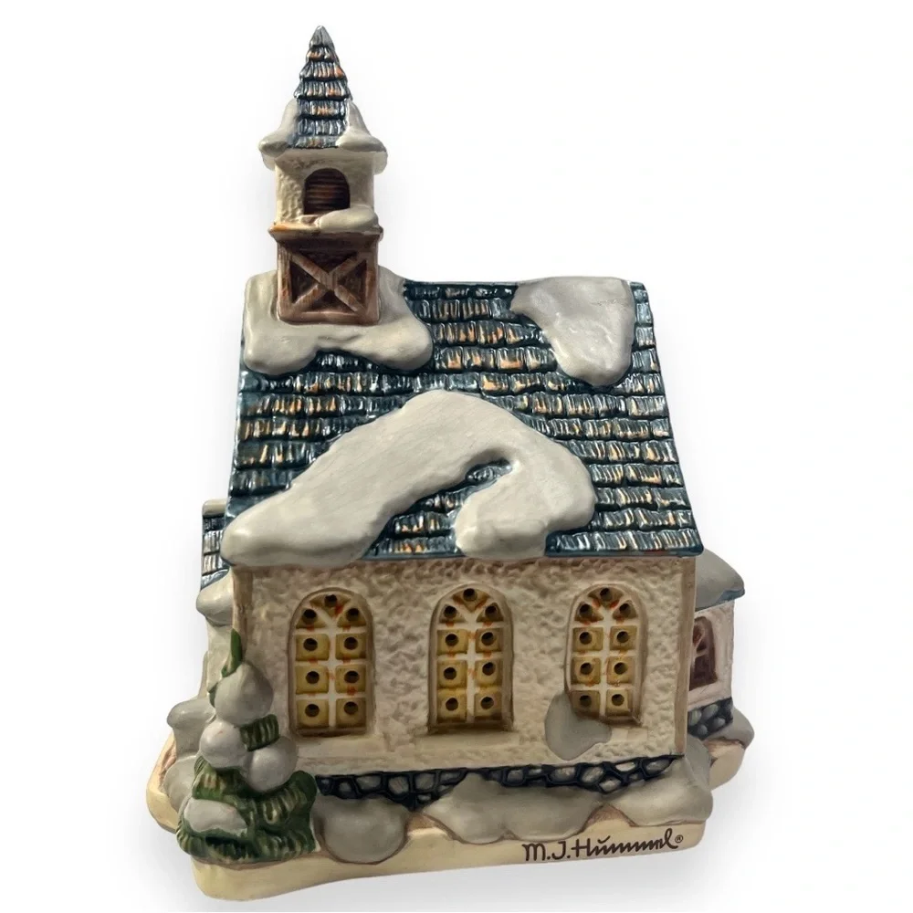 MJ Hummel Angels Duet Goebel Church Illuminated Light Up Christmas Village Decor